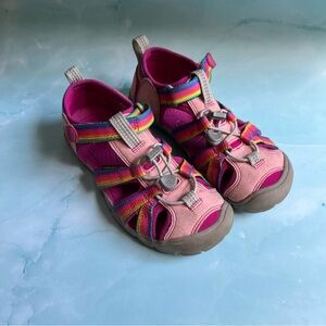KEEN Kids' Rainbow and Pink Sandals Seacamp